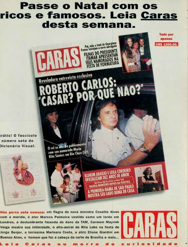 Passe o Natal com os ricos e famosos. Leia Caras desta semna