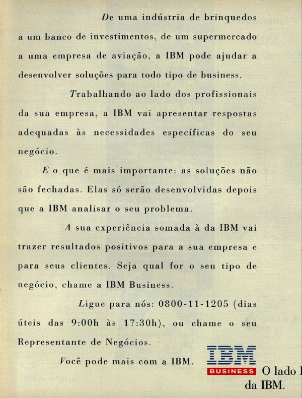 Qual o seu tipo de business? O lado B da IMB tem a solução para cada tipo de negócio. IMB. Networking. É só ligar uma coisa à outra para entender por que é um bom negócio.