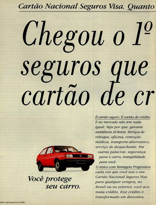 Chegou o 1° cartão de seguros que também é cartão de crédito.