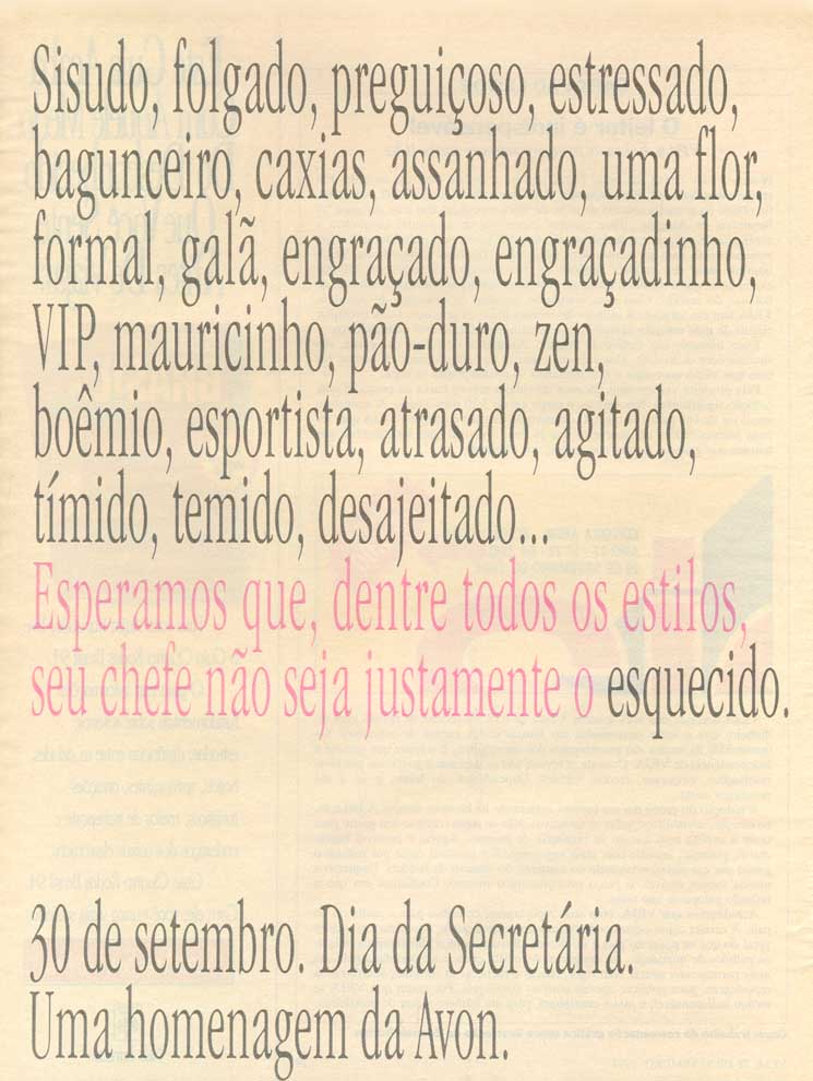 Homenagem ao dia da secretária