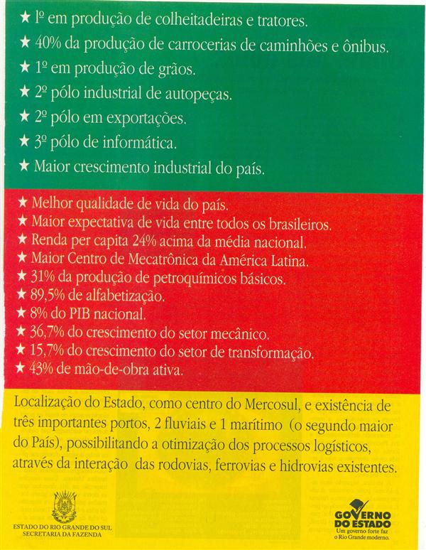 Índices de desenvolvimento do Rio Grande do Sul
