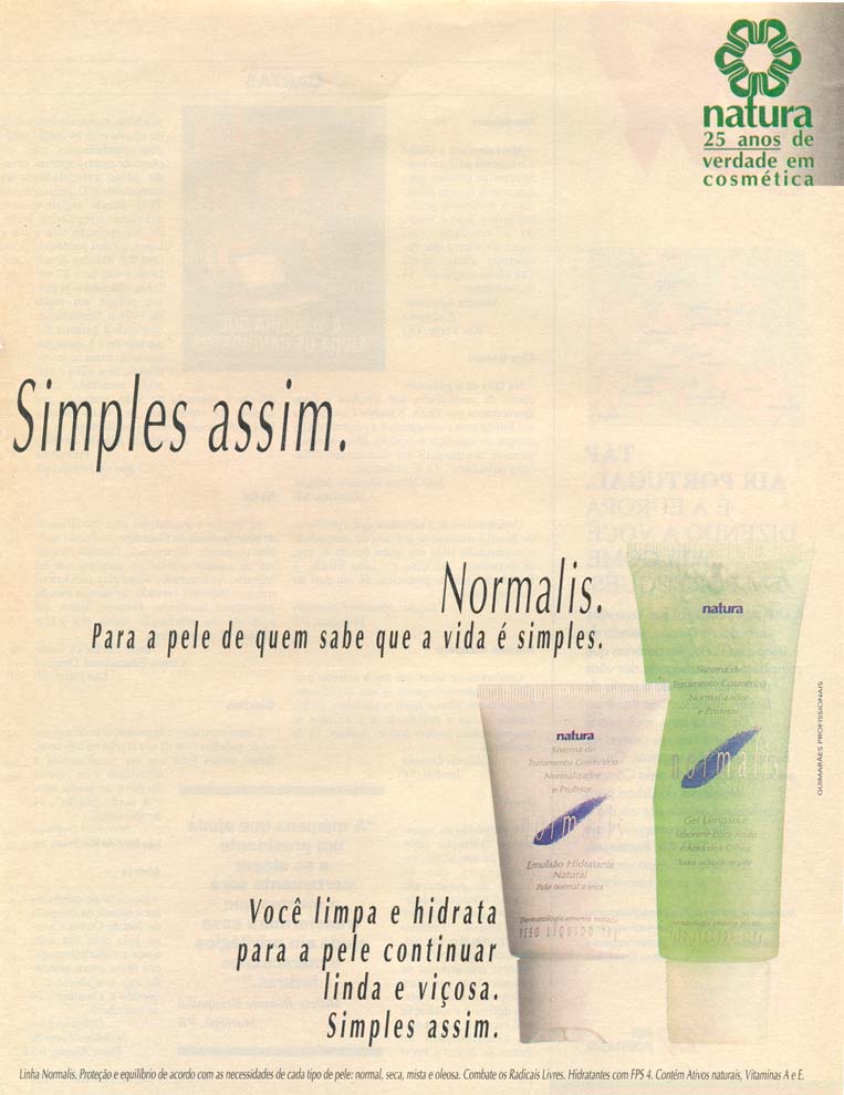 Normalis, para a pele de quem sabe que a vida é simples.