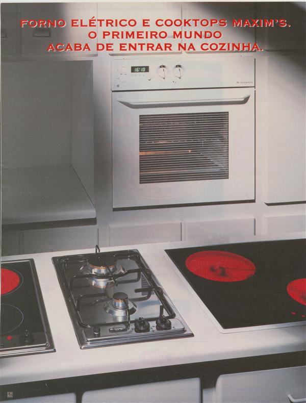 Linha Cooktops Forno elétrico e lavadora Maxim's