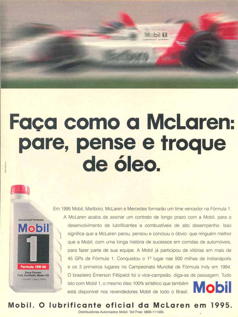 Móbil 1 lubrificante e combustível
