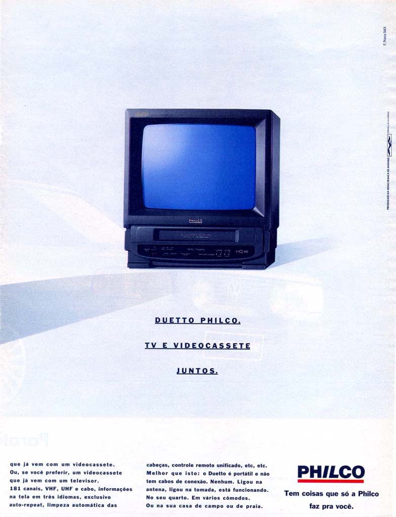 Duetto Philco Tv e Videocassete
