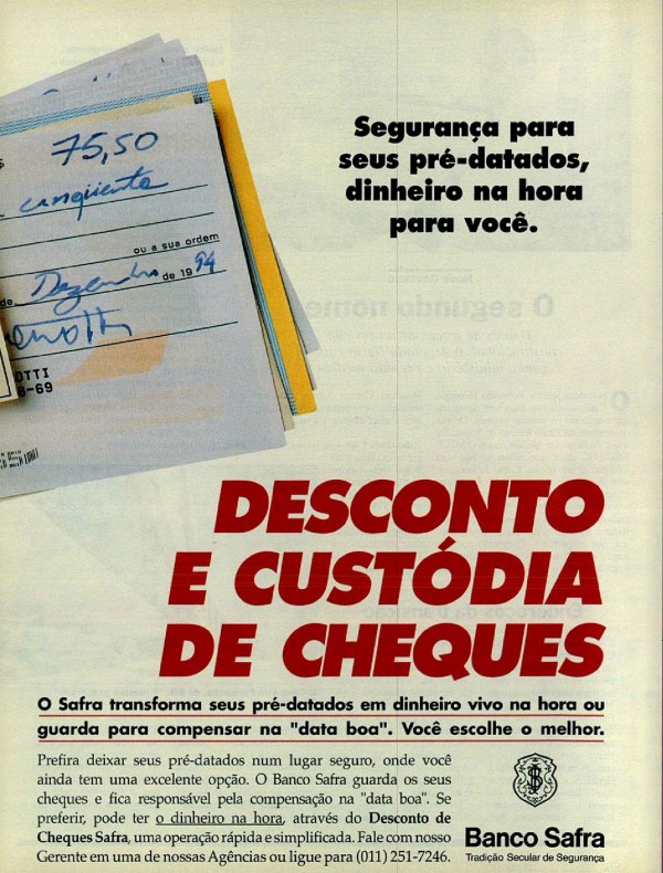 Segurança para seus pré-datados, dinheiro na hora para você. DESCONTO E CUSTÓDIA DE CHEQUES.