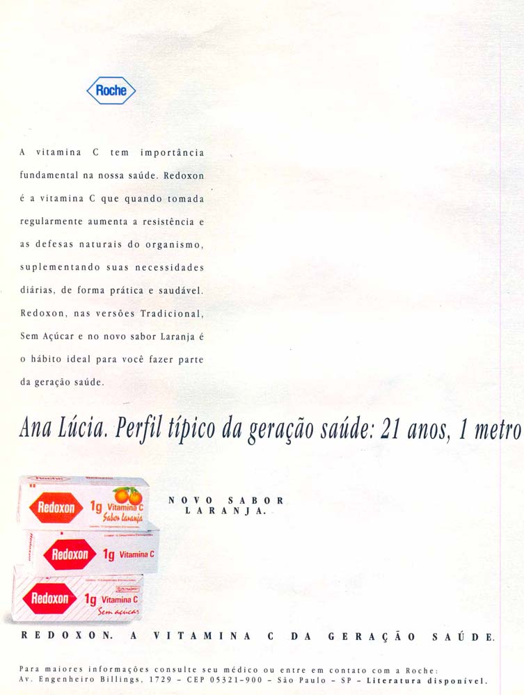 Redoxon, a vitamina C da geração saúde.