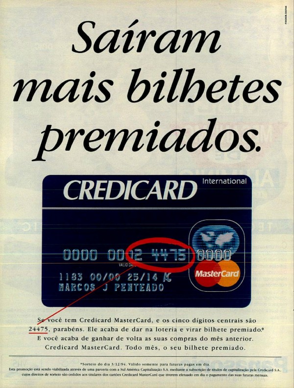 Saíram mais bilhetes premiados.