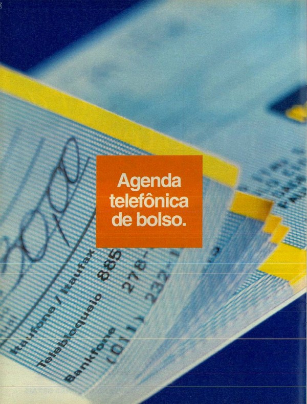Agenda telefônica de bolso. Itaufone/Itaufax. Agora com novos serviços.