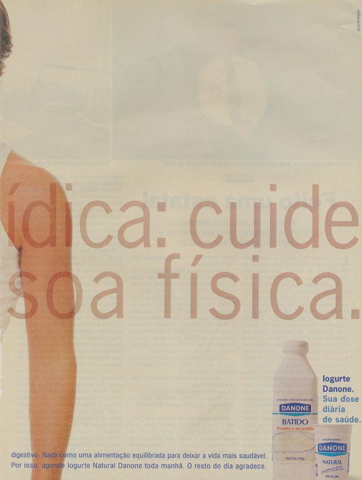 Iogurte Danone, sua dose diária de saúde.