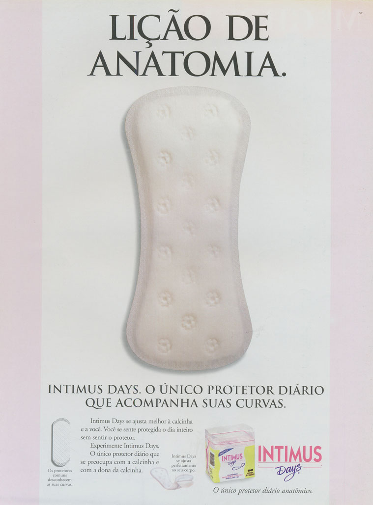 Intimus Days, o único protetor diário anatômico.
