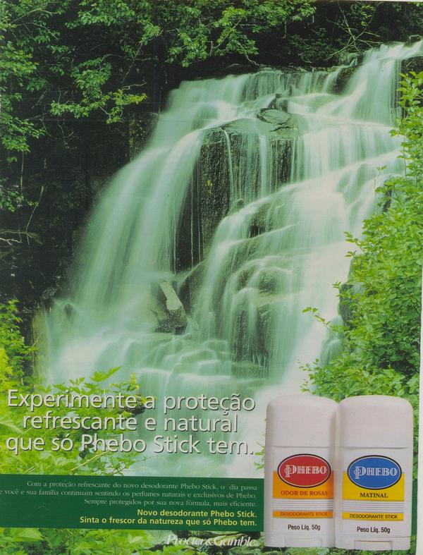Desodorante Stick Phebo, sinta o frescor da natureza que só Phebo tem.