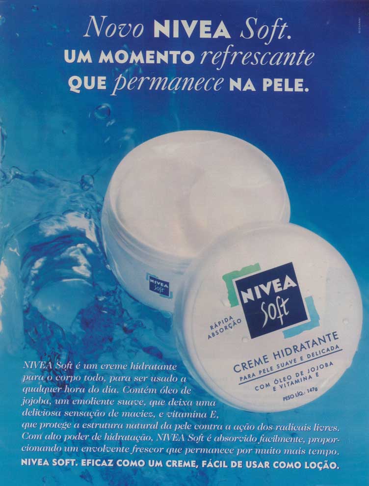 Nivea Soft, eficaz como um creme, fácil de usar como loção.