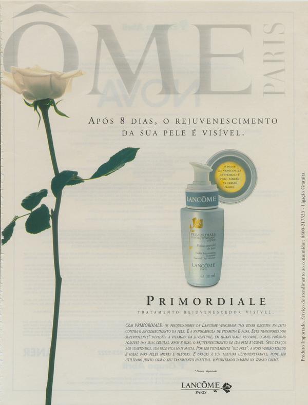 Primordiale, tratamento rejuvenescedor visível.