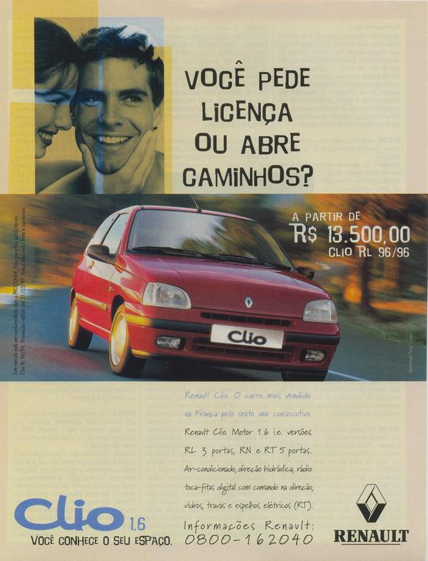 Clio 1.6, você conhece o seu espaço.