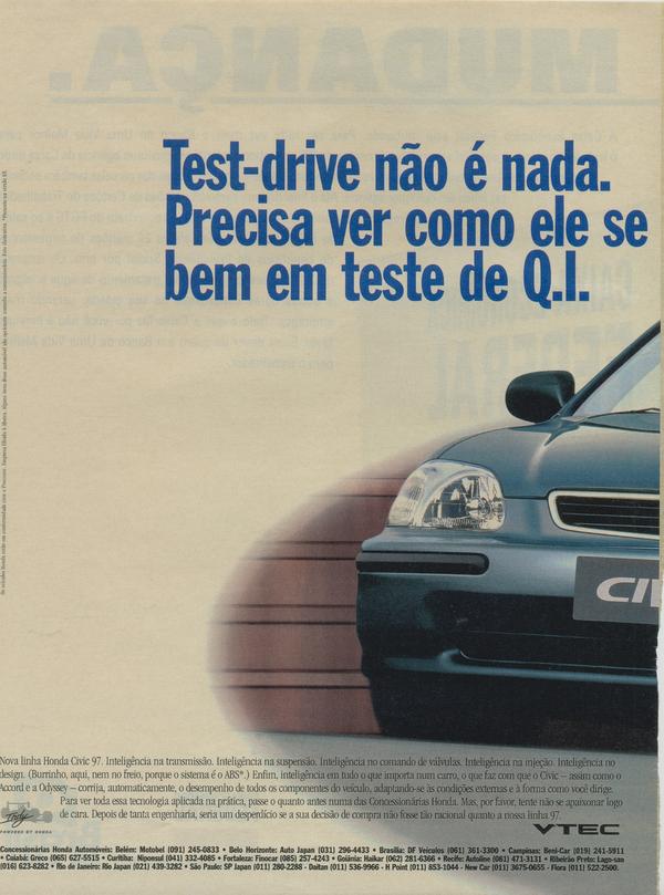 Honda Civic 97, o carro inteligente.