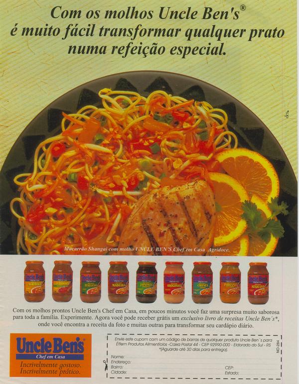 Molhos Uncle Ben's Chef em Casa, incrivelmente gostoso. Incrivelmente prático.