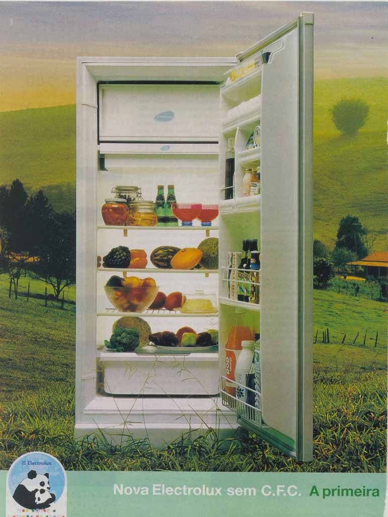 Geladeira Eletrolux C.F.C, a primeira geladeira ecológica do Brasil.
