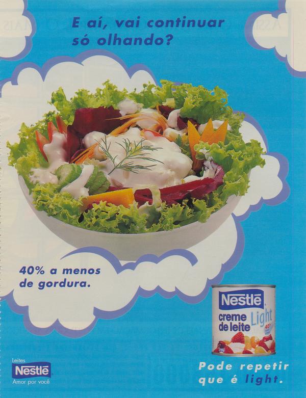 Creme de leite light, pode repetir que é light.