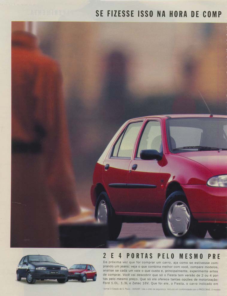 Ford Fiesta, dirigiu, comprou.