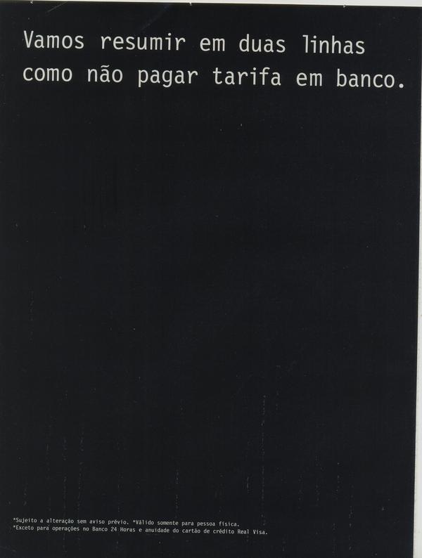 Tarifa zero banco real