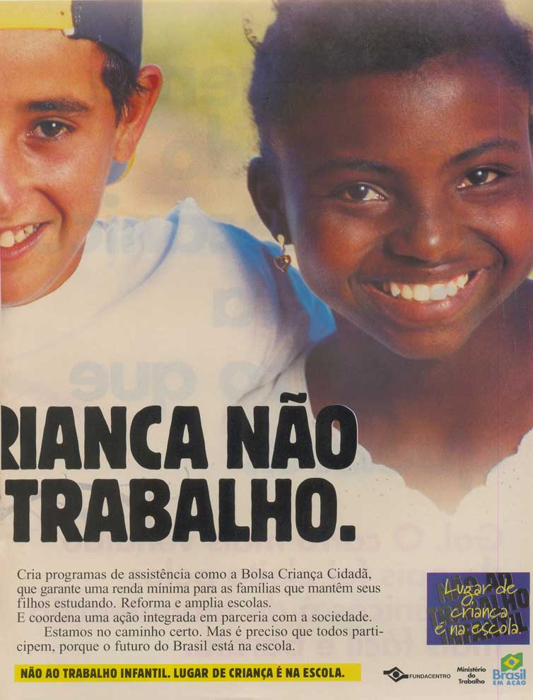 Lugar de criança é na escola