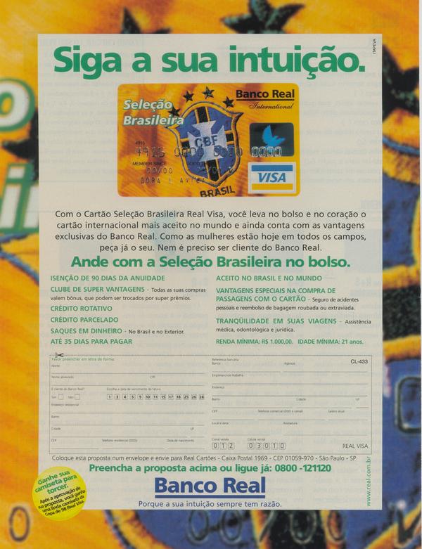 Cartão seleção brasileira