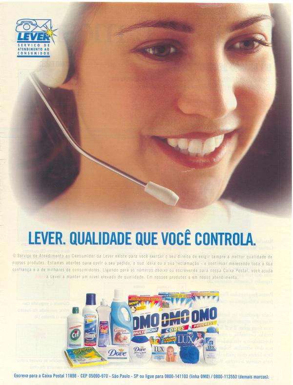Lever. Qualidade que você controla.