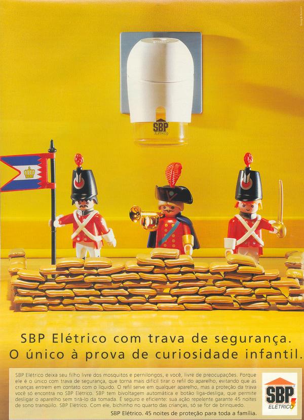 SBP Elétrico com trava de segurança. O único à prova de curiosidade infantil.