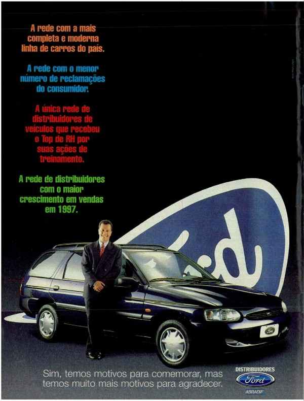 A rede com a mais completa e moderna linha de carros do país. A rede com menos número de reclamações do consumidor. A única rede de distribuidores que recebeu o Top de RH por suas ações de treinamento. A rede de distribuidores com o maior crescimento em vendas em 1997