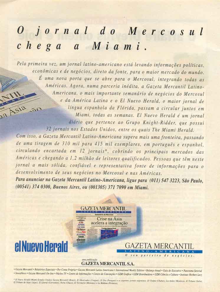 O jornal do Mercosul chega a Miami.