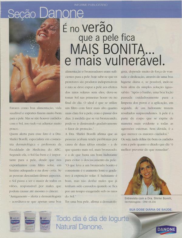 Informe Publicitário Seção danone
