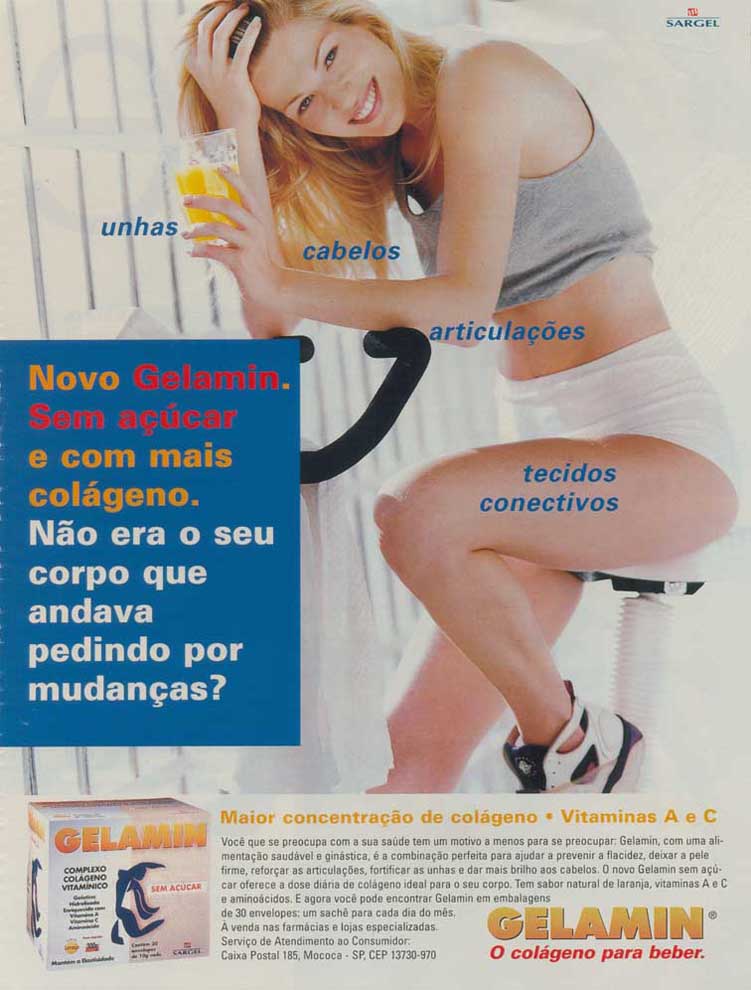 Novo Gelamin. Sem açúcar e com mais colágeno. Não era o seu copro que andava pedindo por mudanças?