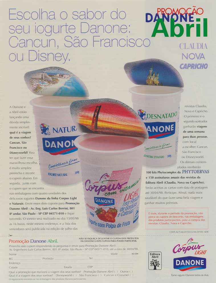 Seção Danone Informe Publicitário