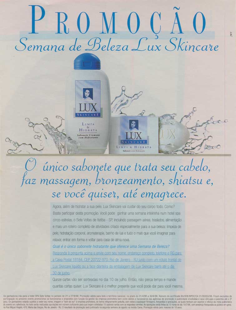 Promoção Lux Skincare