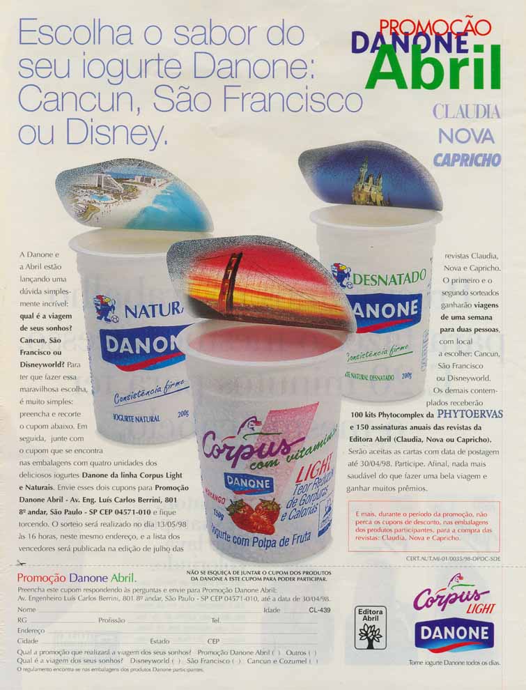 Seção Danone Informe Publicitário