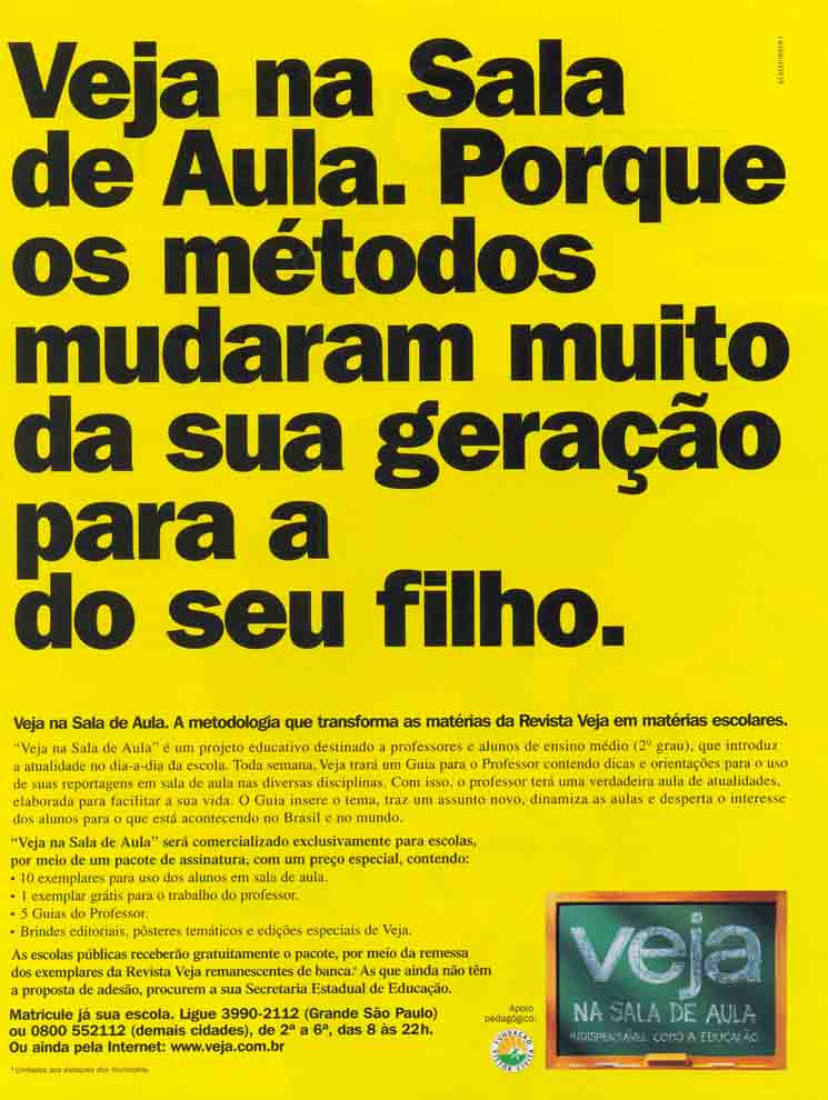 Veja na sala de aula