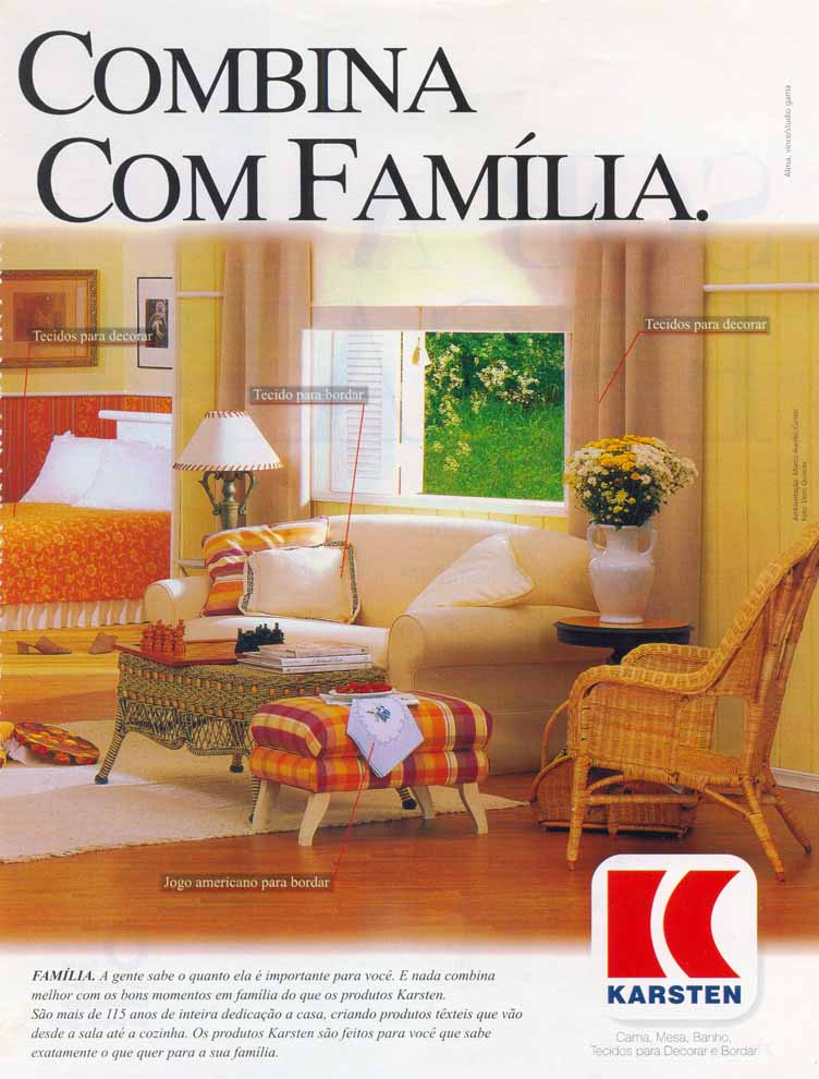 Cama, mesa, banho, tecidos para decorar e bordar