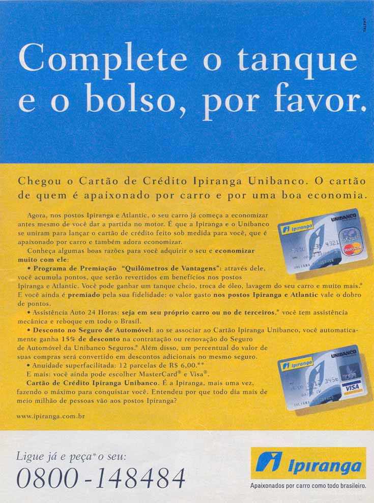 Cartões Ipiranga