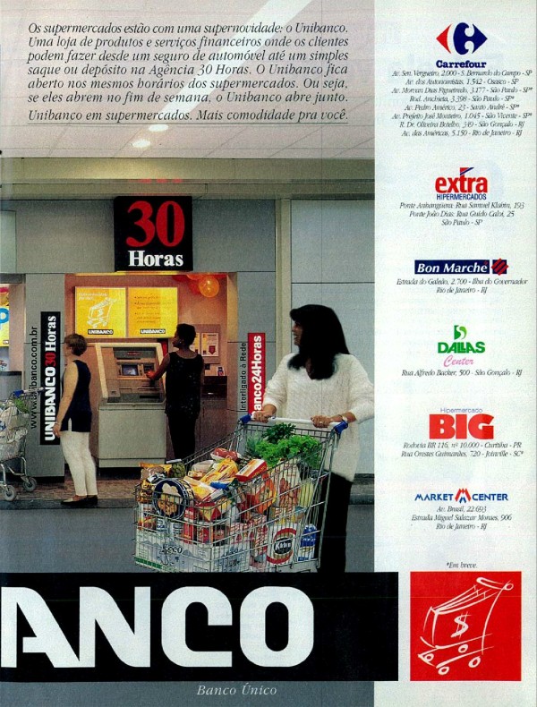 Tem supermercado lançando um novo gênero de primeira necessidade: Unibanco
