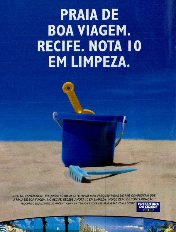 Praia de boa viagem. Recife. Nota 10 em limpeza