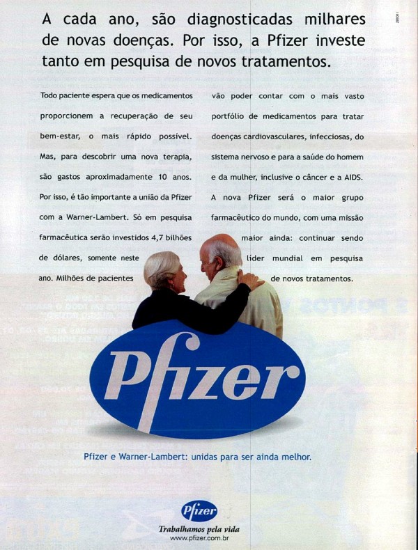 A cada ano, são diagnosticadas milhares de novas doenças. Por isso, Pfizer investe tanto em pesquisa de novos tratamentos