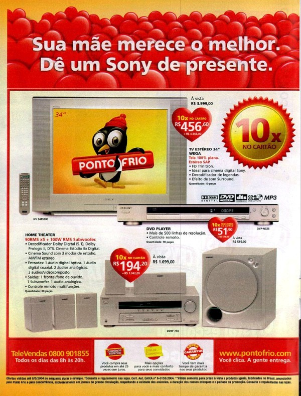Sua mãe merece o melhor. Dê um Sony presente.