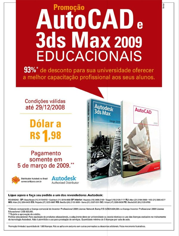 AutoCad e 3ds Max 2009